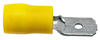 Flachstecker isoliert gelb, 6,3 x 0,8 mm (100 Stück)