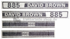 Typenschild - David Brown 885