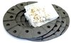 Bremssch. Belagsatz (4 Stk.) für Fußbremse inkl. Nieten 166mm Durchmesser x 89mm x 4,7mm
