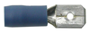 Flachstecker isoliert blau, 6,3 x 0,8 mm (100 Stück)